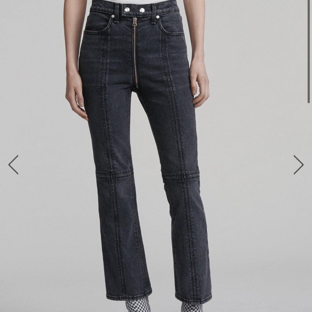 Rag and Bone Black Zip Iver Jeans